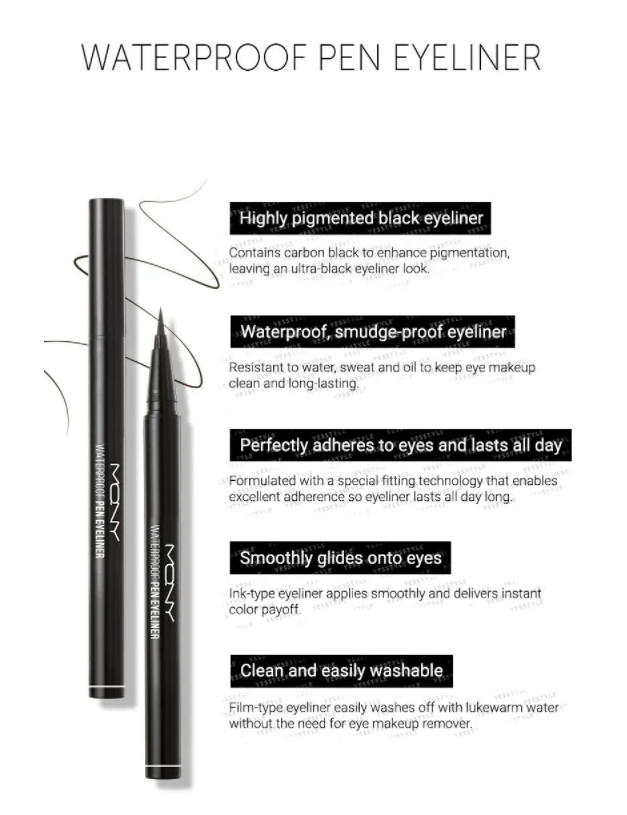 MACQUEEN - Waterproof Pen Eyeliner (Deep Black)